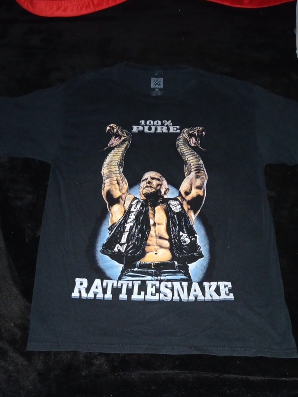 WWE Stone Cold Steve Austin 100% Pure Rattlesnake Graphic T-Shirt - Black